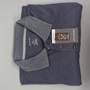 NEW Man's Van Heusen extra large (XL) long sleeve polo shirt with stain shield.